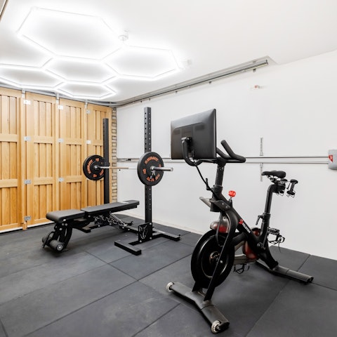 Work up a sweat in the private gym