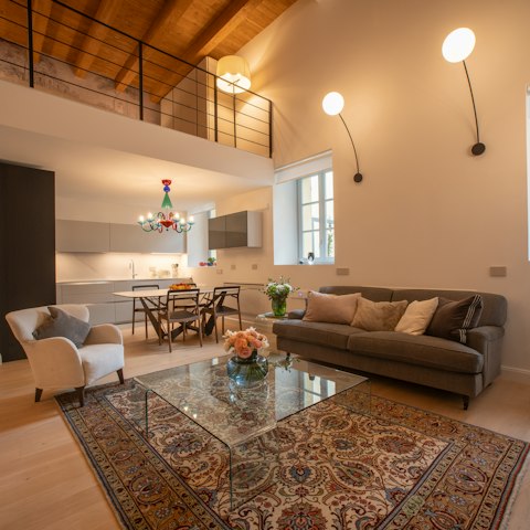 After a busy day sightseeing, relax in the convivial living room