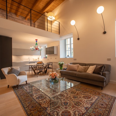 After a busy day sightseeing, relax in the convivial living room