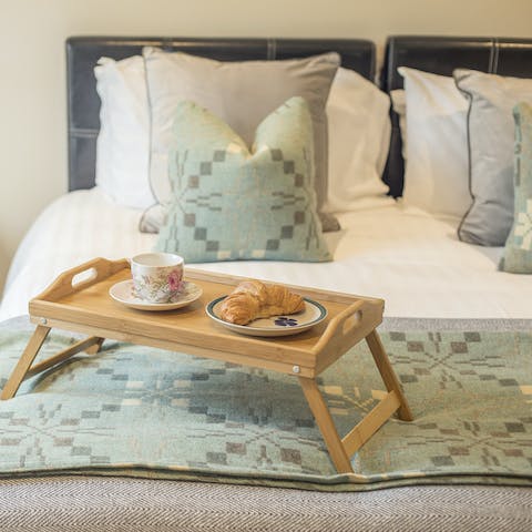 Treat yourself to a breakfast of fresh pastries in bed