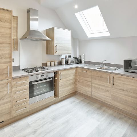 Whip up family meals together in the well-appointed kitchen