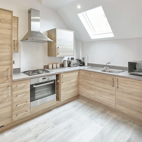 Whip up family meals together in the well-appointed kitchen