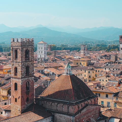 Head out onto the surrounding streets of Lucca to discover endless historic riches