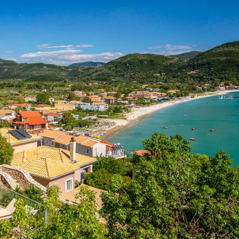 Discover Vasiliki's restaurants, family-friendly beach and shops – just a short walk away