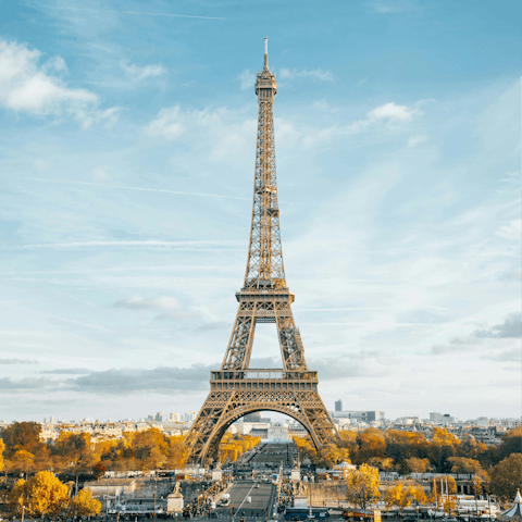 View the city from the iconic Eiffel Tower – within easy walking distance