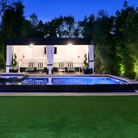 Take a dip in the private pool