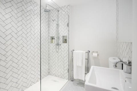 Relax under the rainfall shower