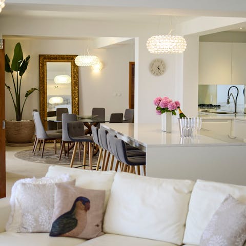 An open plan living area brings the whole family together