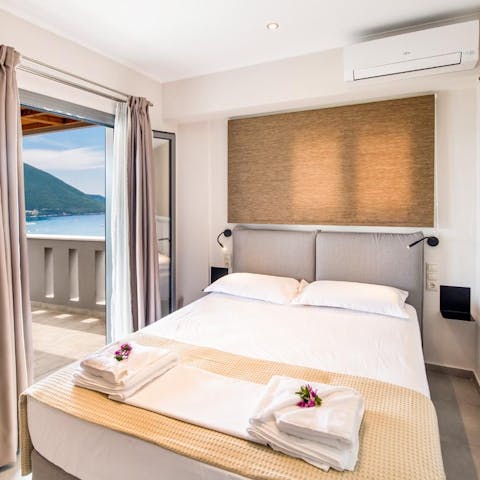 Roll out of bed and straight onto the terrace to watch the waves roll in