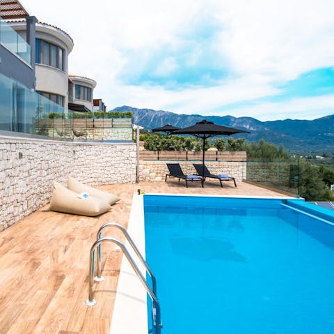 Spend afternoons dipping in and out of your private pool