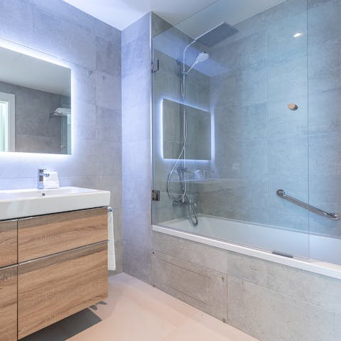 Sneak away for a soak in the whirlpool bathtub before dinner