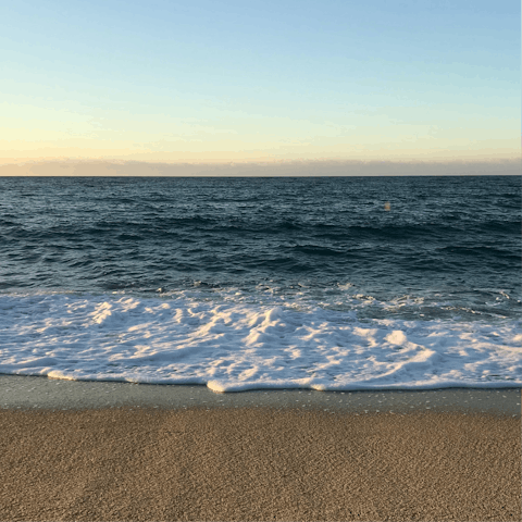 Hop on the resort's courtesy train down to the local beach, just 650 metres away