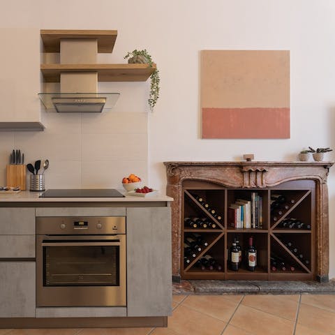Admire the mix of modern design and period features in the open living space