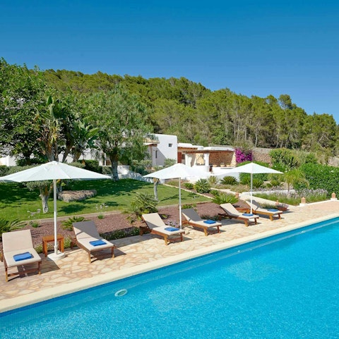 Sprawl out by the private pool and soak up the sun