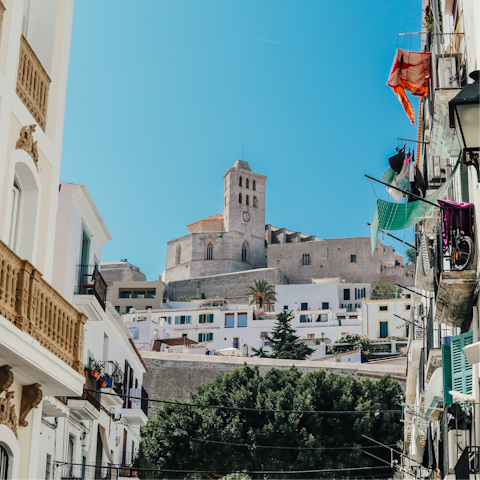 Visit Ibiza's Old Town, about twenty minutes by car