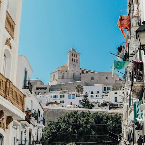 Visit Ibiza's Old Town, about twenty minutes by car