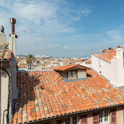 Admire the city views across the rooftops