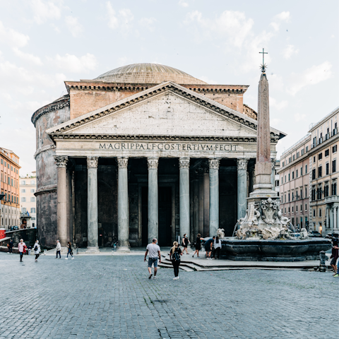 Take a ten minute stroll to the historic Pantheon