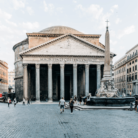 Take a ten minute stroll to the historic Pantheon