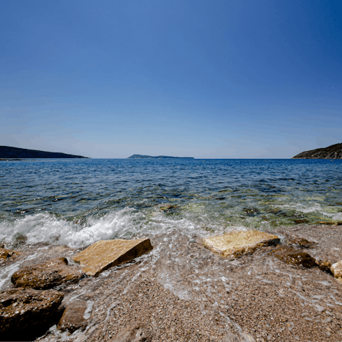Splash into the sea – it's only 20 metres away