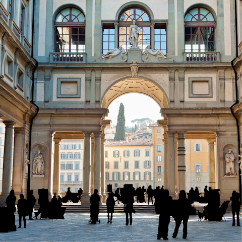 Browse the great Italian artists at the Uffizi Gallery – it’s within walking distance