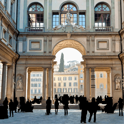 Browse the great Italian artists at the Uffizi Gallery – it’s within walking distance