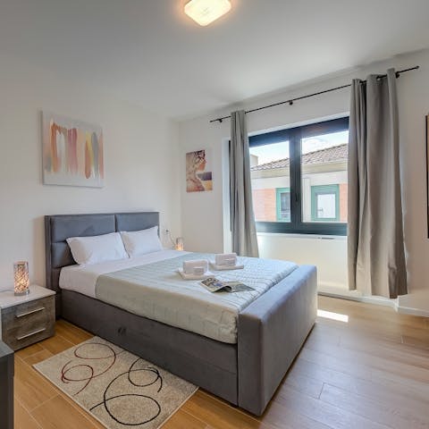 Retreat to the bedroom for a cosy night's sleep after a busy day of exploring