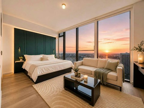 Watch the Miami sky burn at dusk from floor-to-ceiling windows