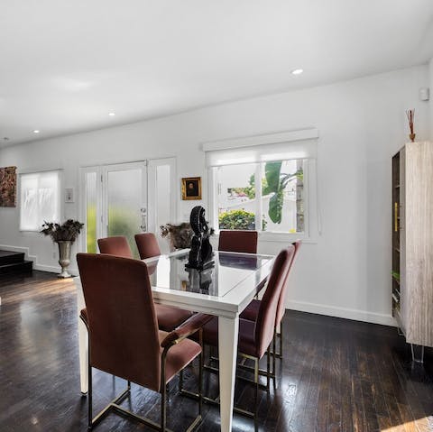 Gather around the table to dine in style