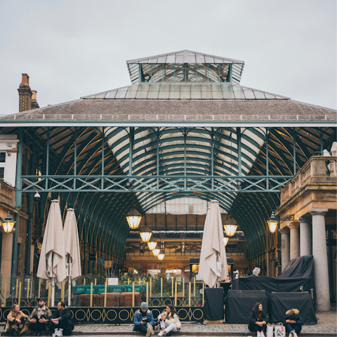 Start the morning in Covent Garden, a ten-minute walk away