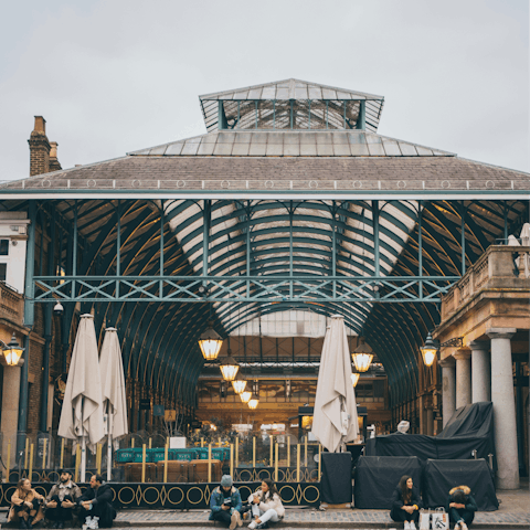 Start the morning in Covent Garden, a ten-minute walk away