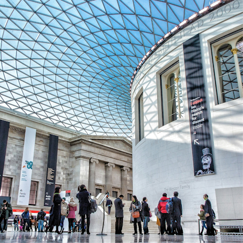 Enjoy an afternoon at the British Museum, six minutes on foot