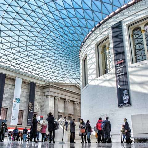 Enjoy an afternoon at the British Museum, six minutes on foot