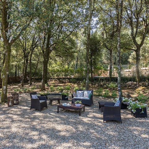 Pour a glass of your favourite wine and relax in the garden