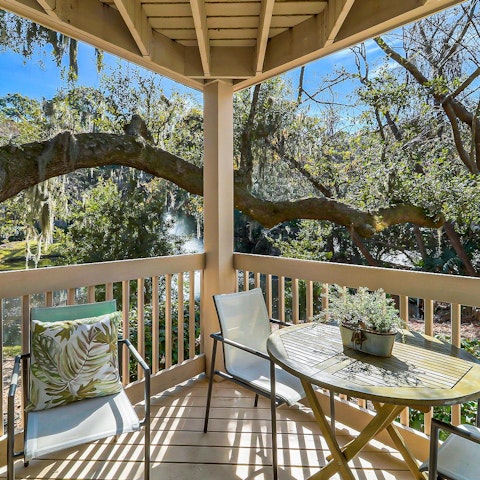Enjoy the lagoon views from the private terrace