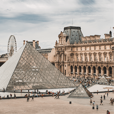 Visit the world's largest art museum and home of the Mona Lisa – the Louvre is under a fifteen-minute walk away