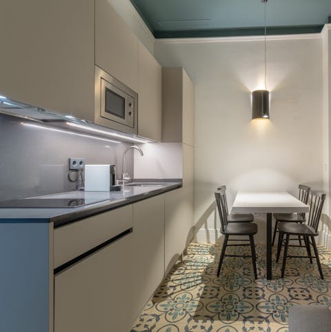 Whip up light bites in your modern and dynamic kitchen