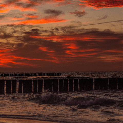 Immerse yourself in the natural beauty of the Baltic coast, with your nearest sandy beach a five-minute walk away