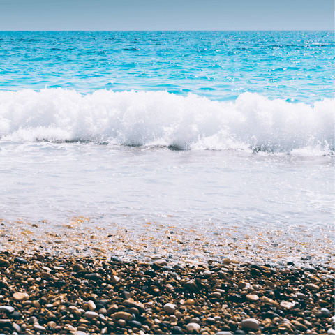 Spend the day at Ipsos Beach, 1 kilometre away