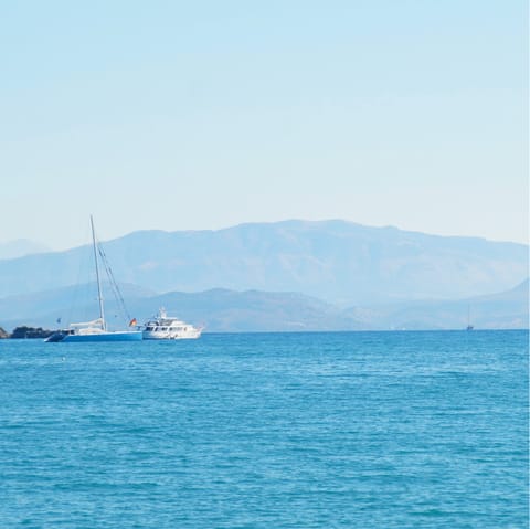 Spend a day sailing along the coastline of Corfu