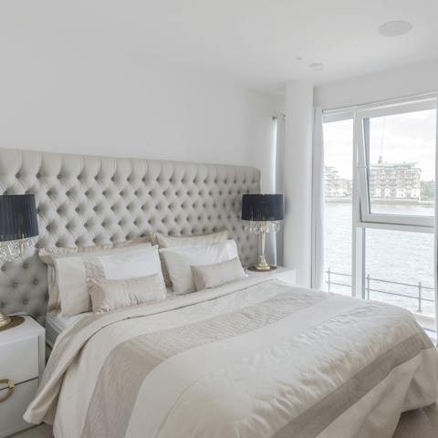 Wake up well-rested in the plush bedroom