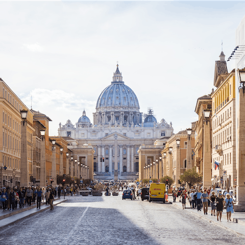 Stay in leafy Frascati, thirty minutes from the centre of Rome by train