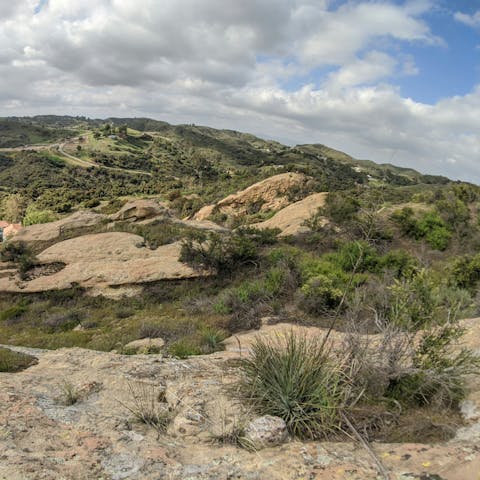 Discover panoramic views while hiking around Topanga