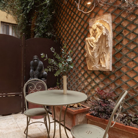 Enjoy moments of calm in the courtyard garden