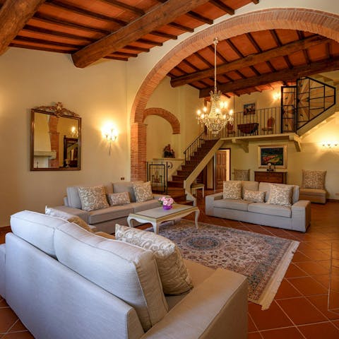 Spend time together under wooden beams