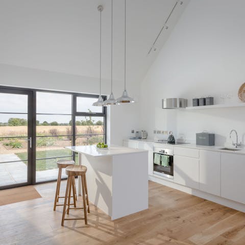 Prepare a delicious home-cooked using the owners' local produce