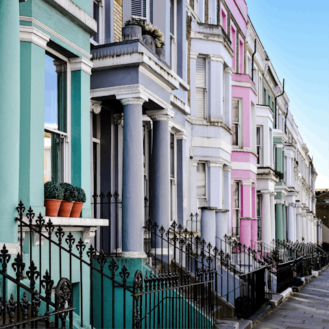 Explore the colourful streets of Notting Hill