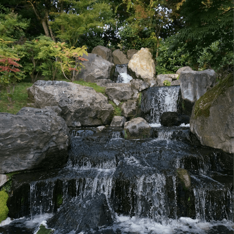 Venture twenty minutes south to Holland Park, home of the serene Kyoto Garden