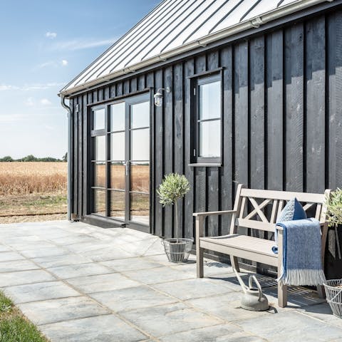 Take in the farmland views from the terrace