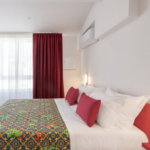 Sink into the sumptuous bed after a day of sightseeing